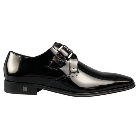 versace spazzolato leather double monk strap loafer|Versace Collection Spazzolato Leather Monk Loafers .